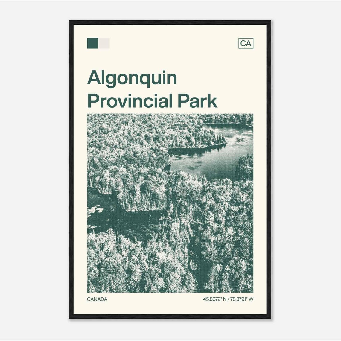 Algonquin Provincial Park Minimalist Travel Poster