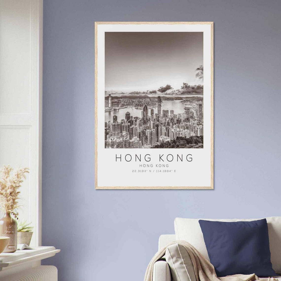 Hong Kong Hong Kong Travel Photo Poster Bw Hong Kong Travel Print Minimalist Travel Poster Print - Image 2