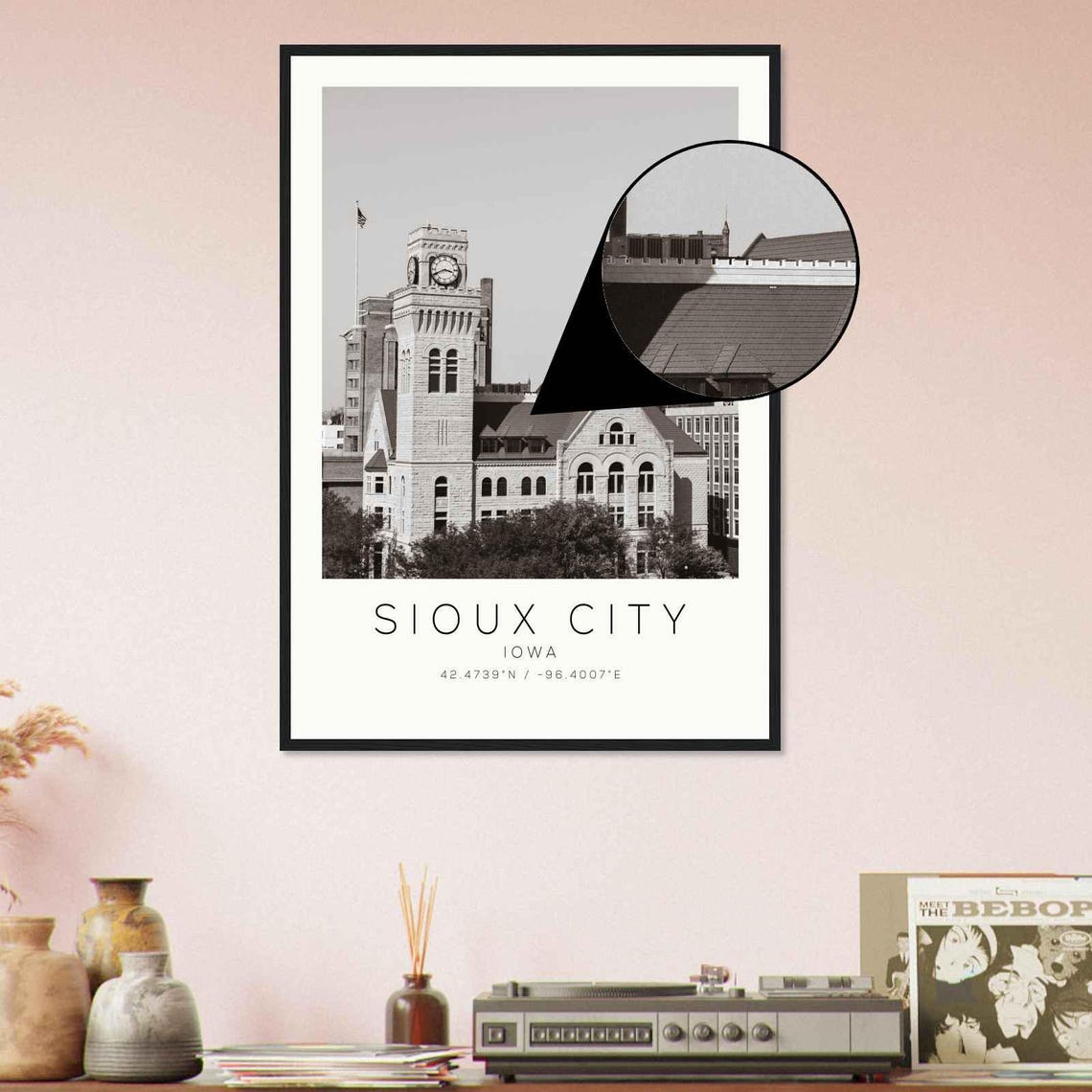 Sioux City Iowa Photo Travel Poster Sioux City Travel Print Minimalist Travel Print - Image 4