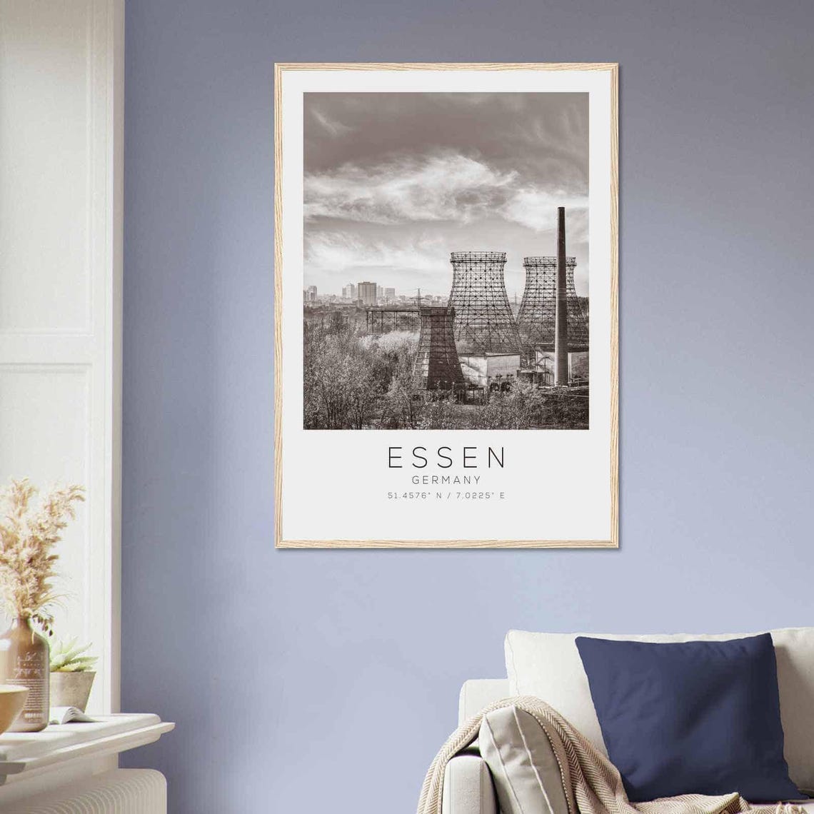 Essen Germany Industrial Heritage Black and White Travel Poster - Image 2