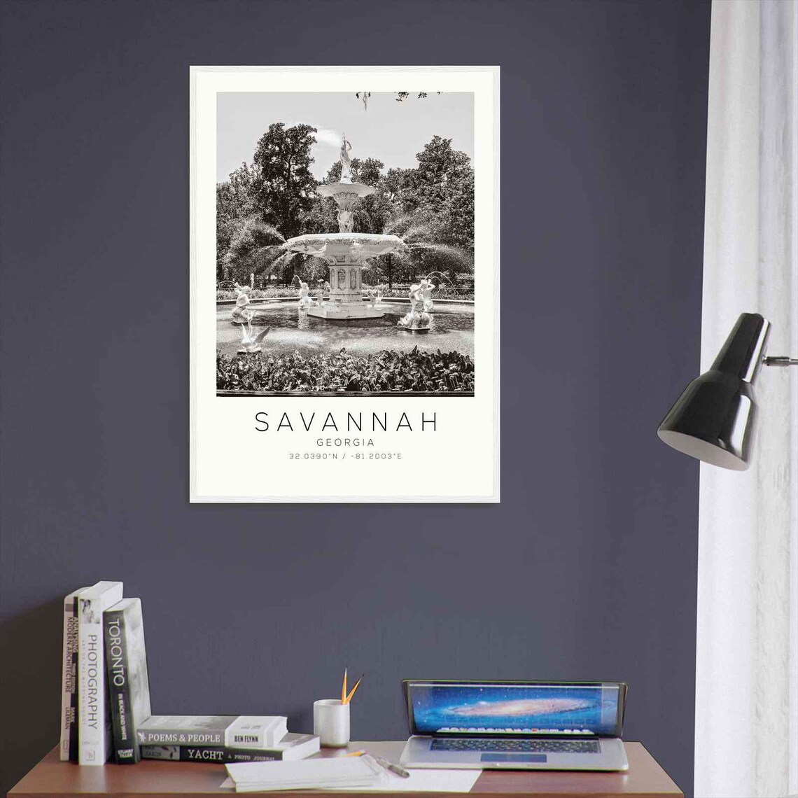 Savannah Georgia Forsyth Park Fountain Minimalist Photo Poster - Image 3