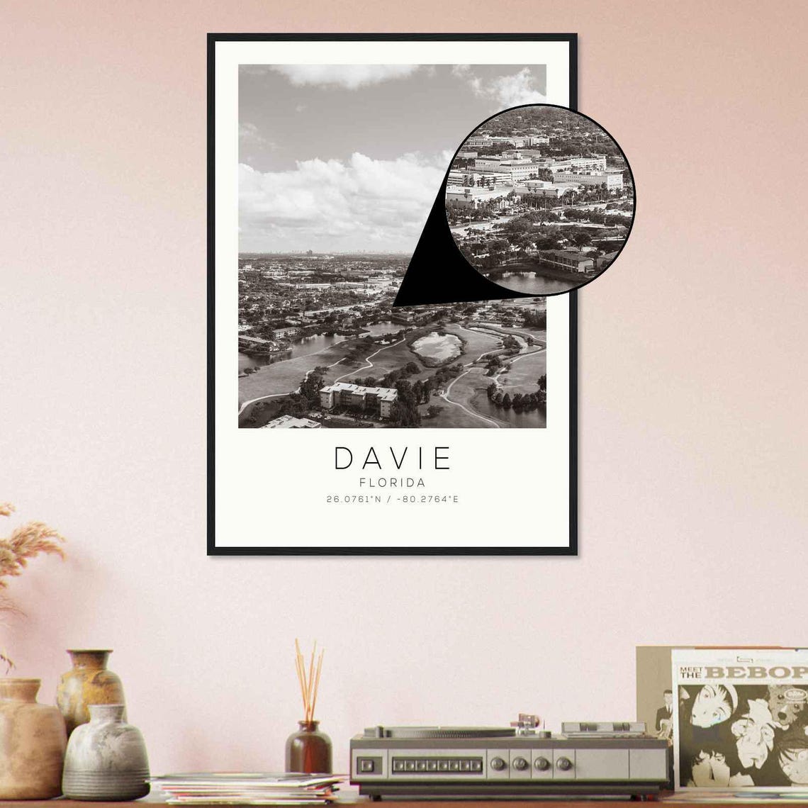 Davie Florida Aerial Golf Course Lakes Suburban Photo Poster - Image 4