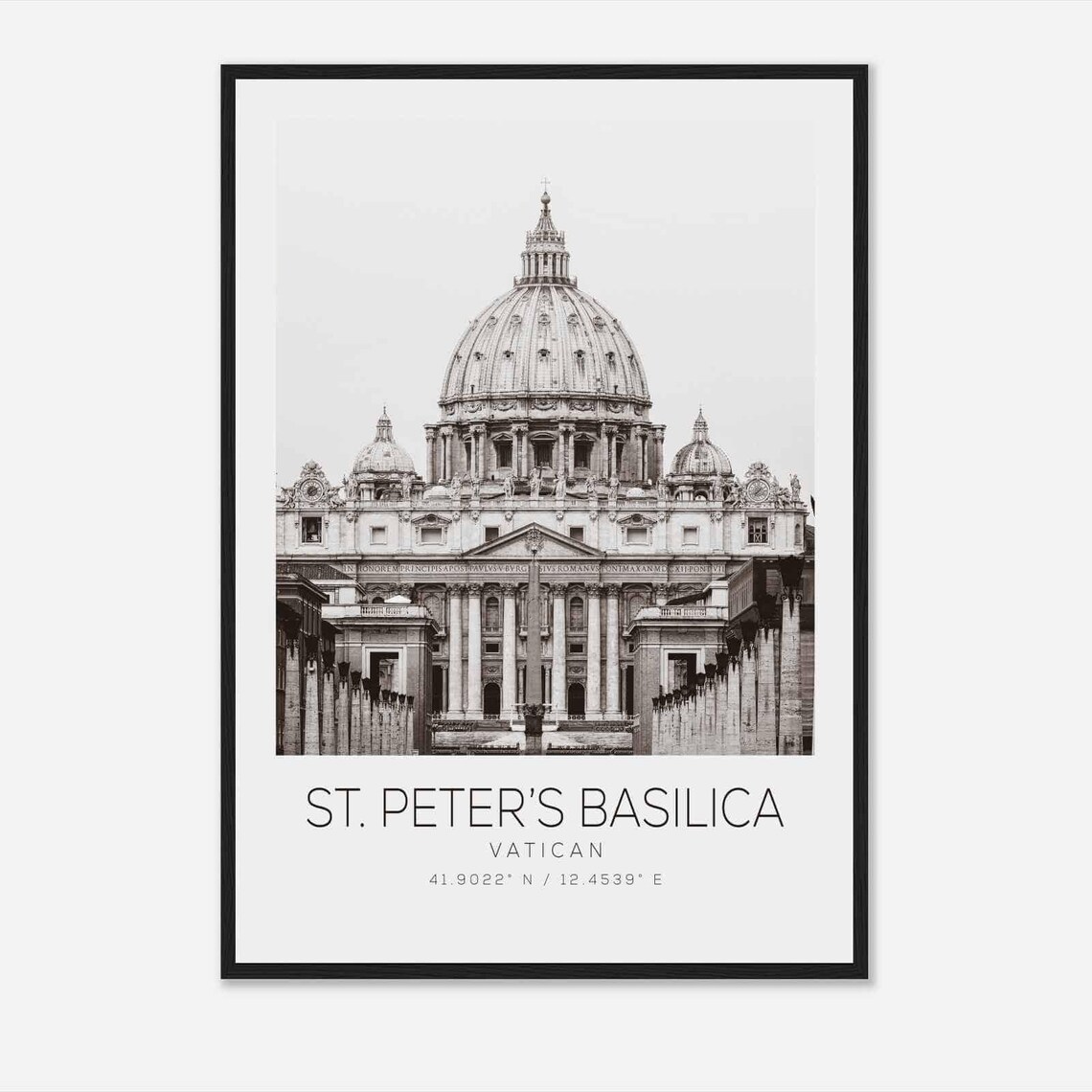 St Peters Basilica Vatican Minimalist Travel Poster