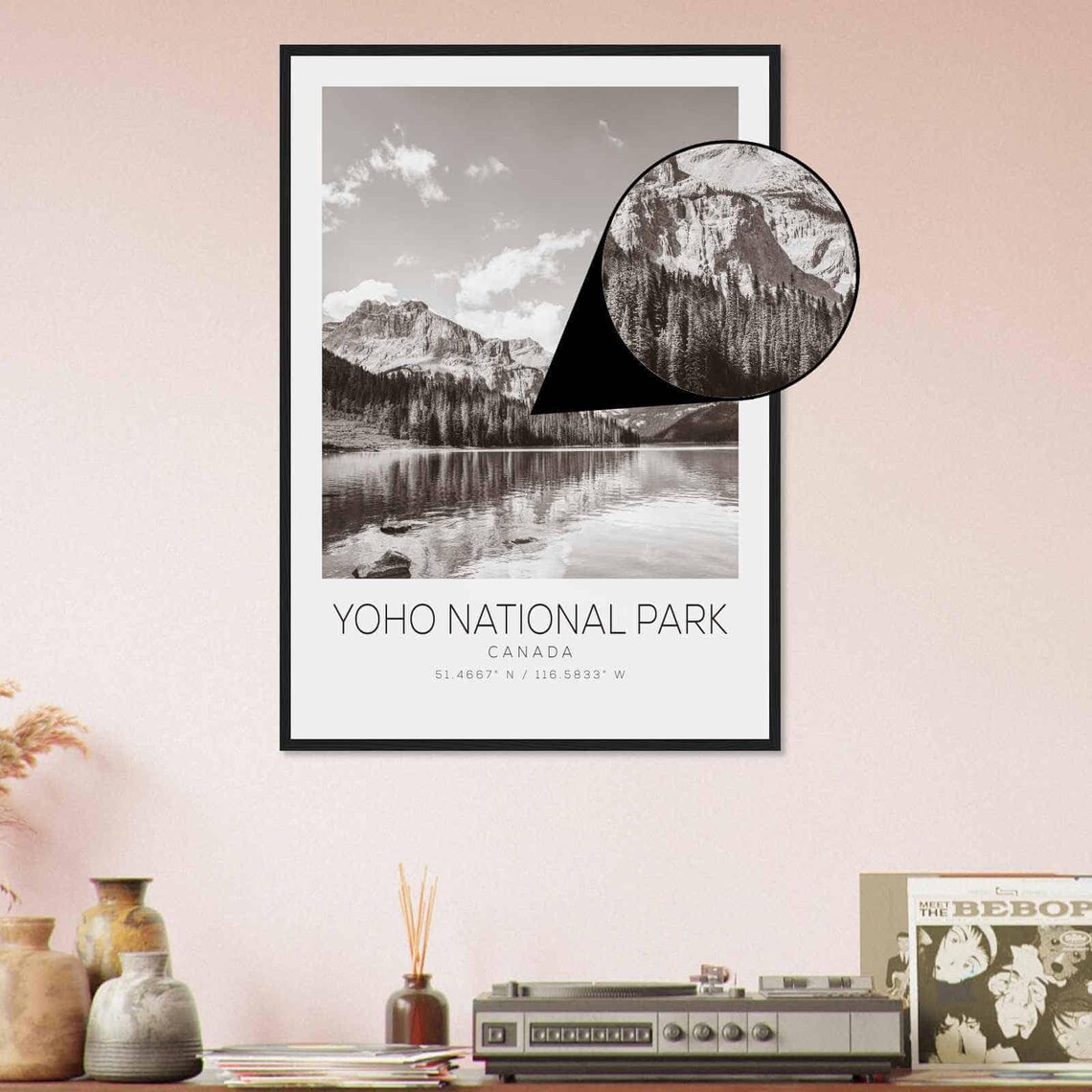 Yoho National Park Canada Mountain Lake Reflection Photo Poster - Image 4