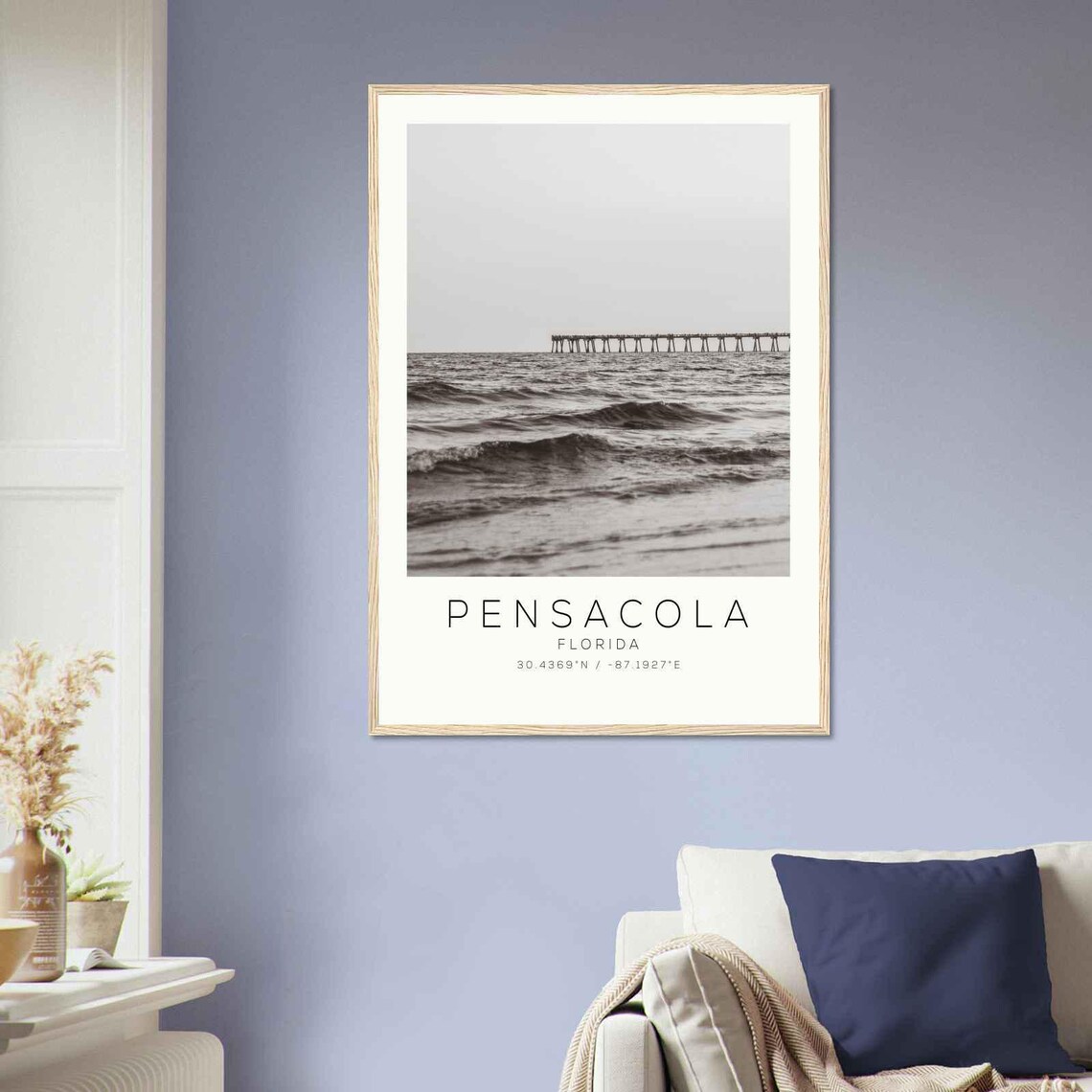 Pensacola Florida Minimalist Travel Poster Print - Image 2