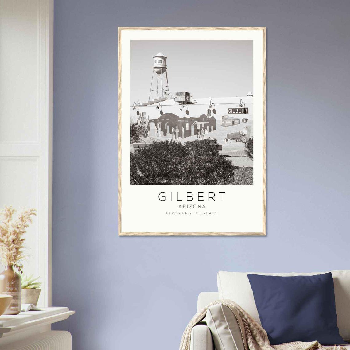 Gilbert Arizona Downtown Water Tower Mural Vintage Photo Poster - Image 2
