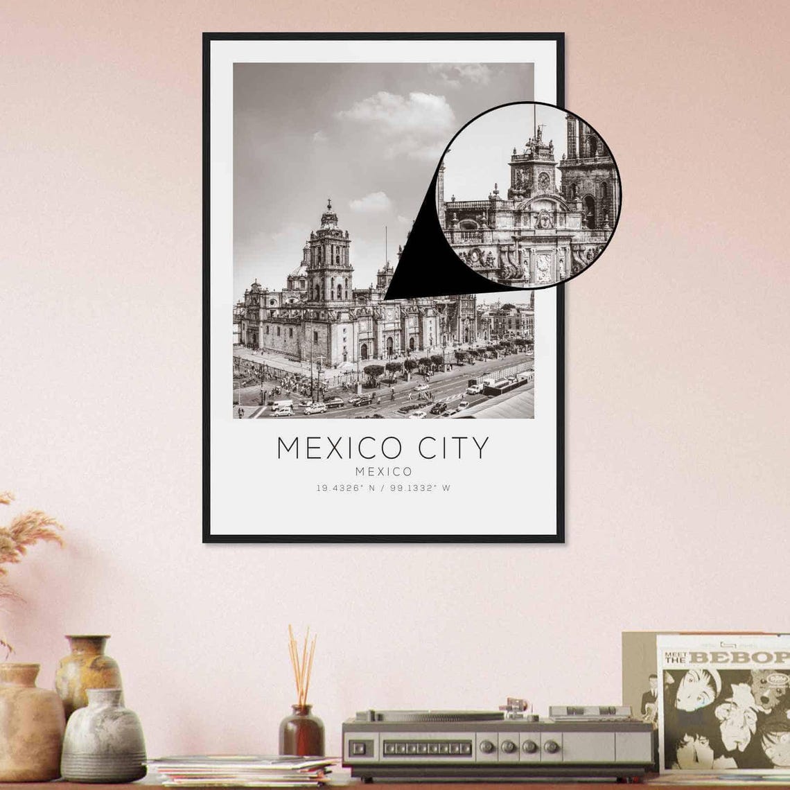 Mexico City Mexico Travel Photo Poster Bw Mexico City Travel Print Minimalist Travel Poster Print - Image 4