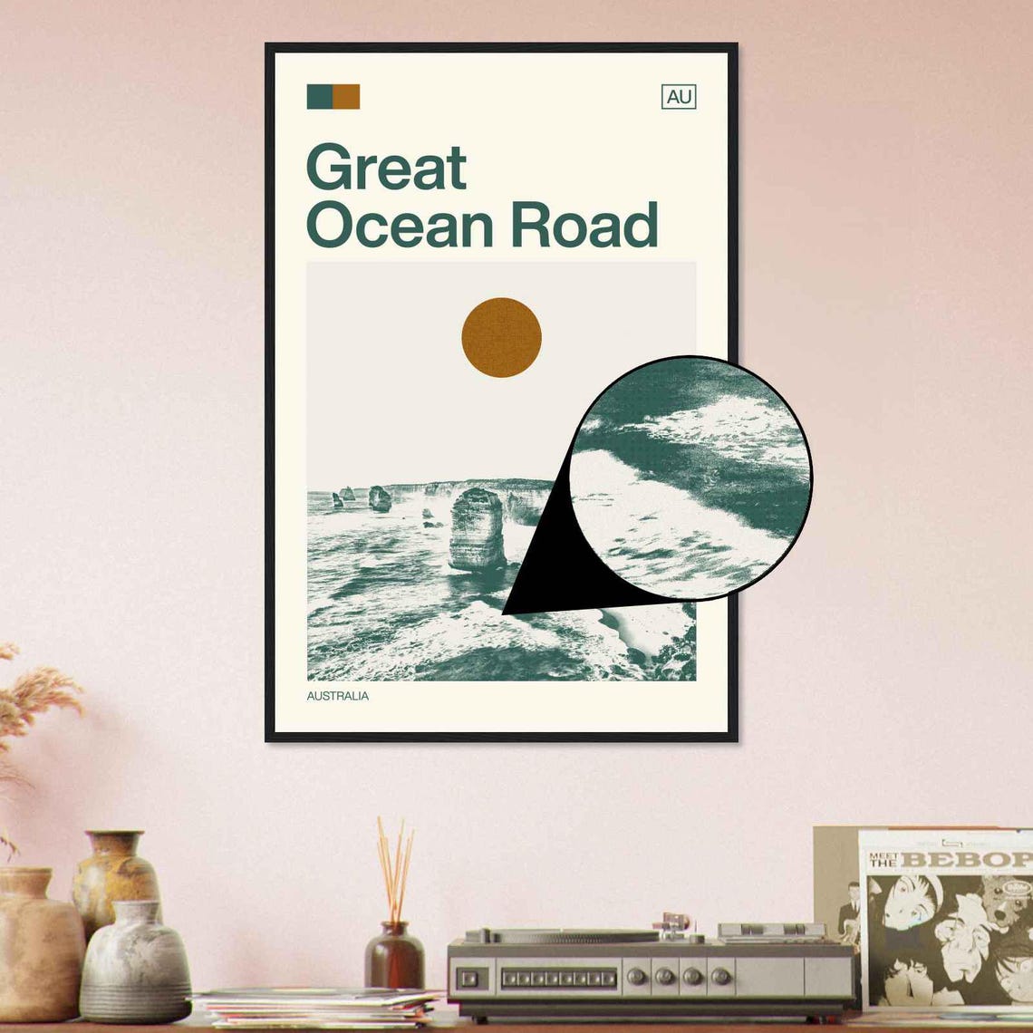 Great Ocean Road Twelve Apostles Cliffs Minimalist Travel Poster - Image 4