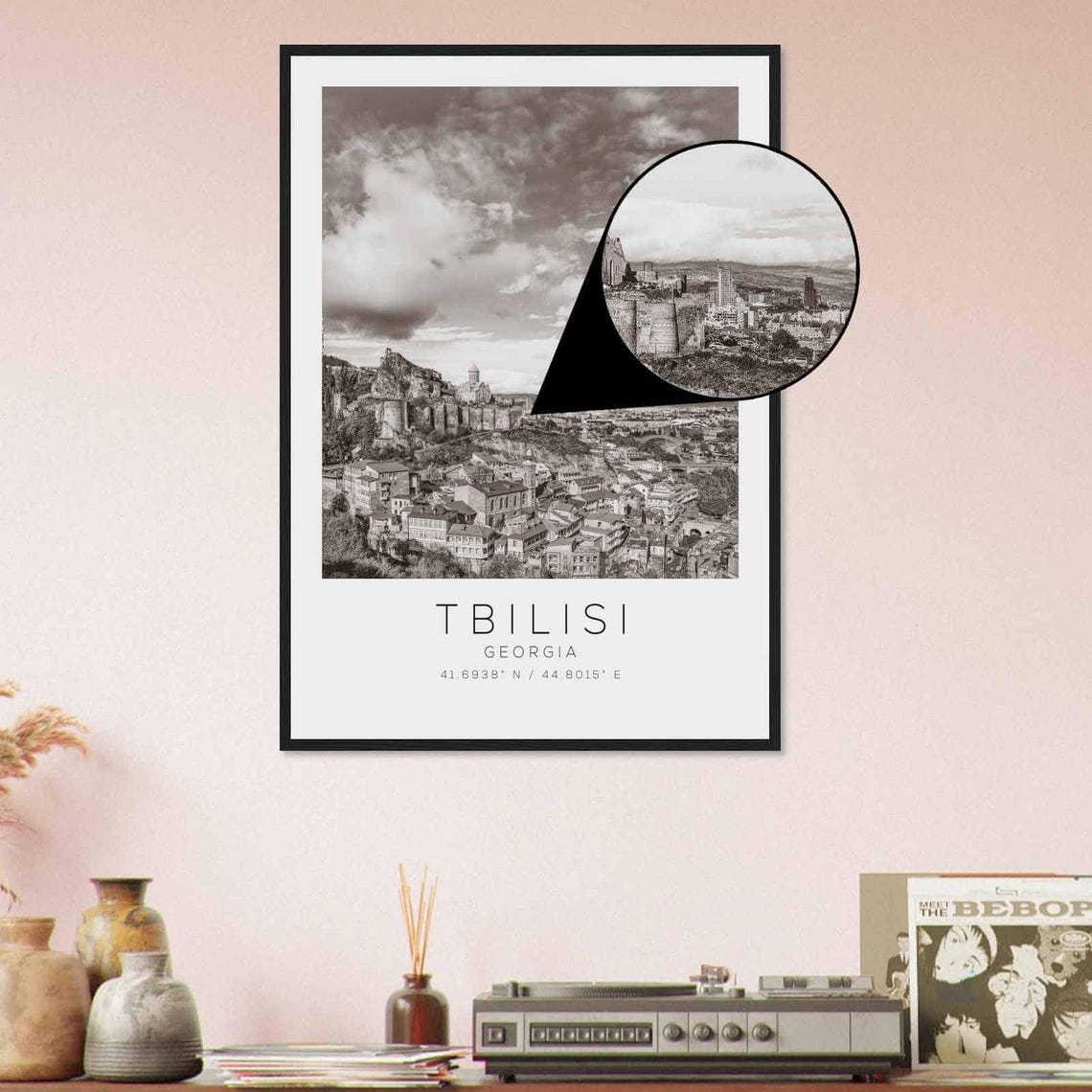 Tbilisi Georgia Travel Photo Poster Bw Tbilisi Travel Print Minimalist Travel Poster Print - Image 4
