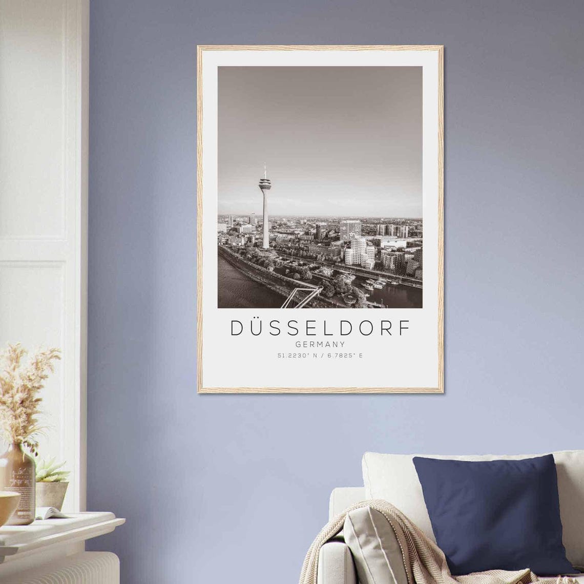 Dusseldorf Germany Rheinturm Tower Riverside City Photo Poster - Image 2