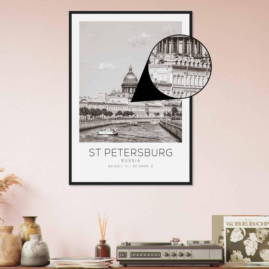 St Petersburg Russia Travel Photo Poster Bw St Petersburg Travel Print Minimalist Travel Poster Print - Image 4