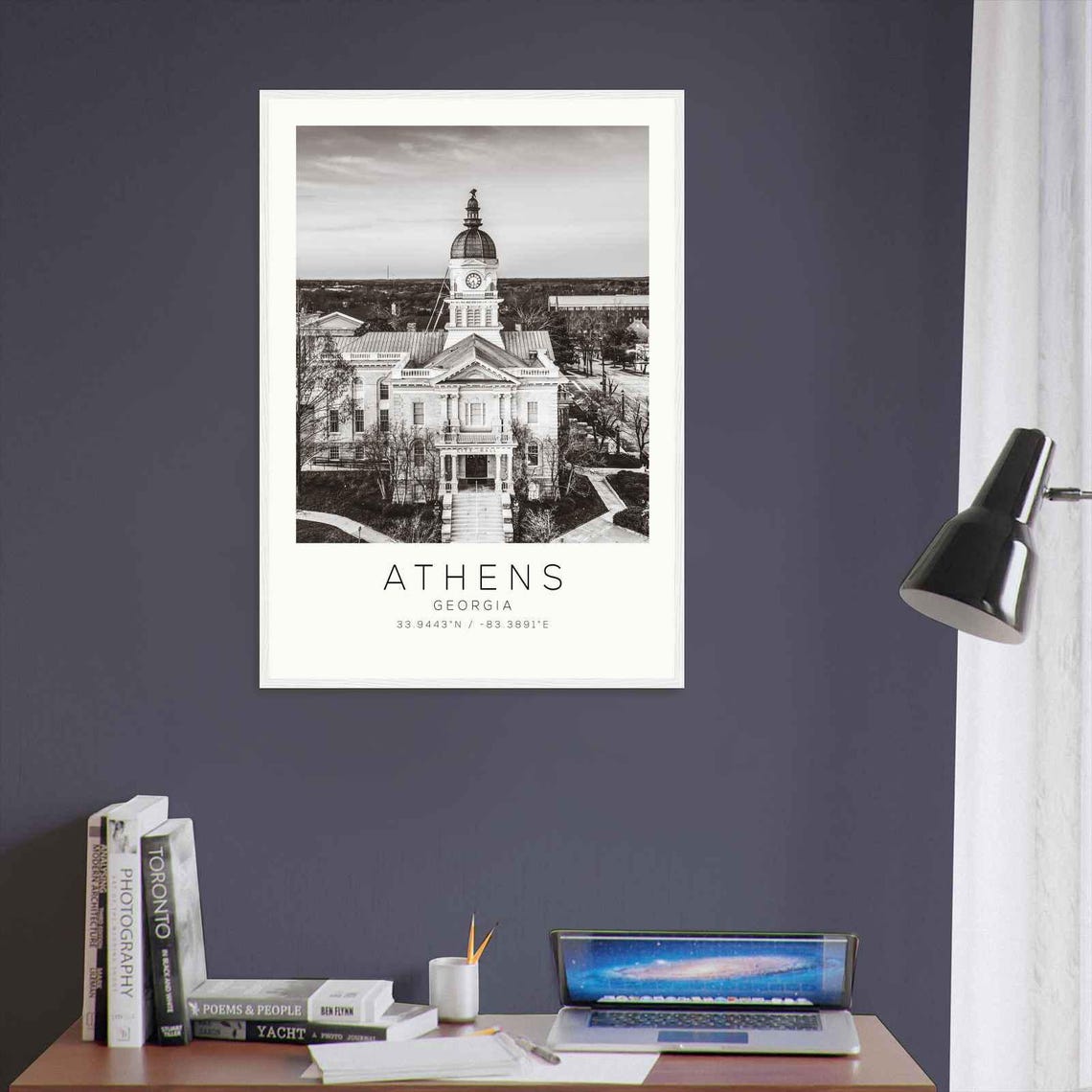 Athens Georgia Historic City Hall Landmark Architecture Poster - Image 3