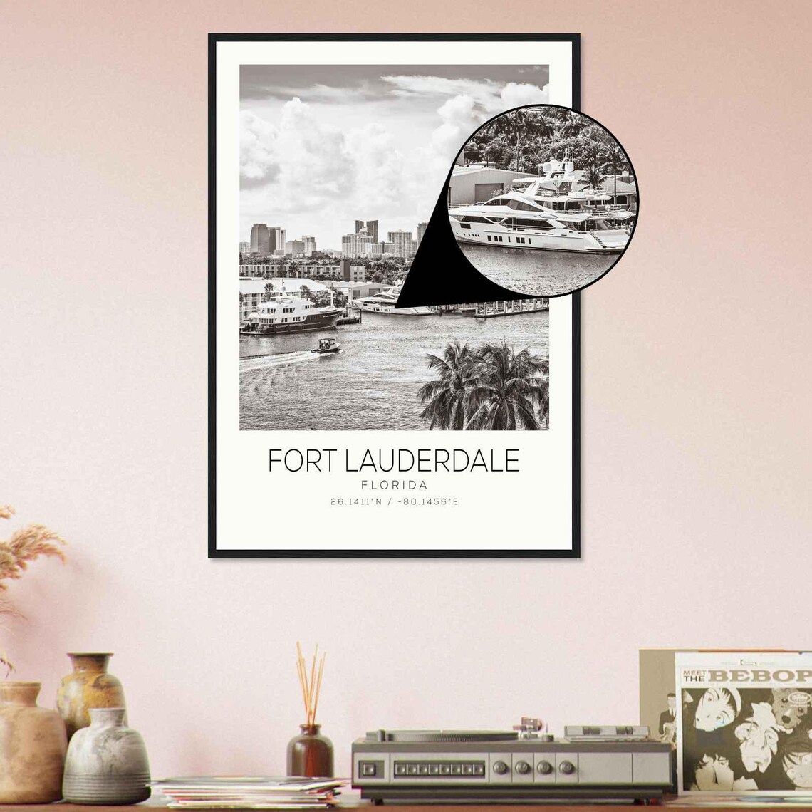 Fort Lauderdale Florida Photo Travel Poster Fort Lauderdale Travel Print Minimalist Travel Print - Image 4