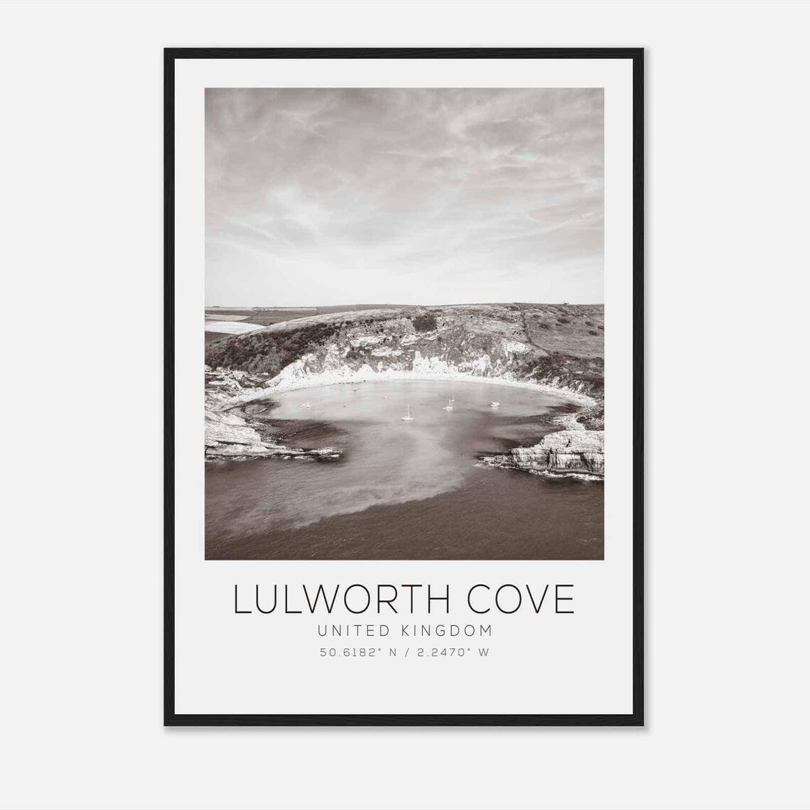 Lulworth Cove United Kingdom Dorset Coast Aerial Photo Poster