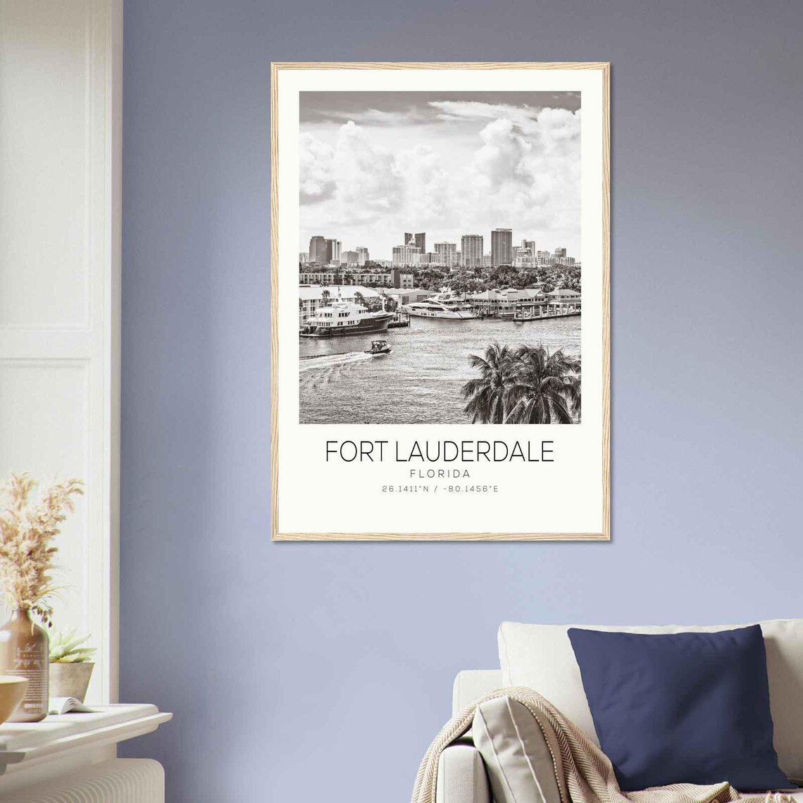 Fort Lauderdale Florida Photo Travel Poster Fort Lauderdale Travel Print Minimalist Travel Print - Image 2