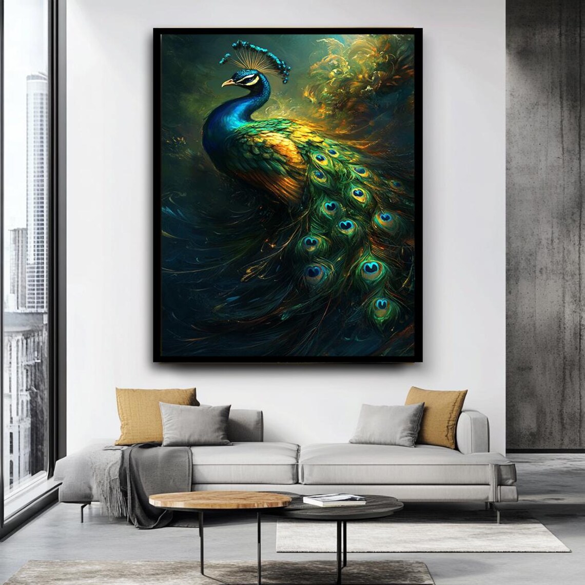 Majestic Peacock Art Print, Exotic Bird Decor - Image 4