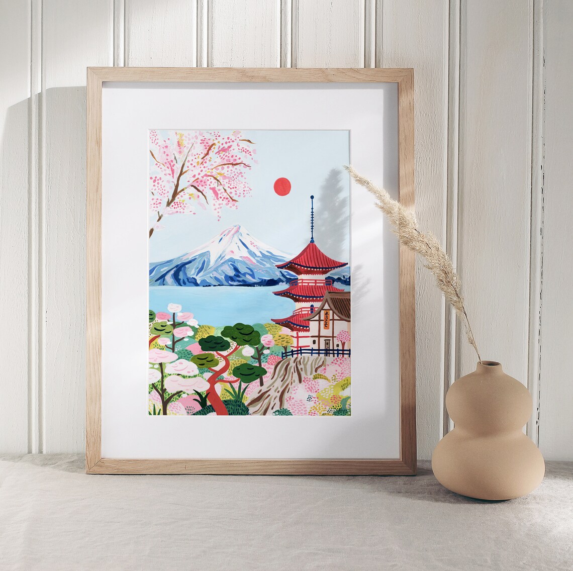 Japan Travel Poster, Mount Fuji and Kyoto Print - Image 2