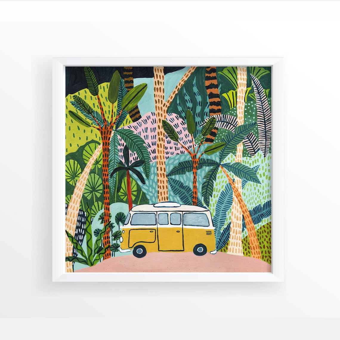 Jungle Camper Botanical Campervan Boho Wall Art Print - Image 5