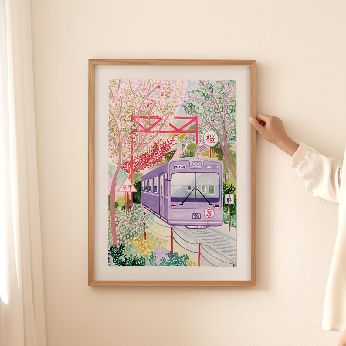 Kyoto Cherry Blossom Travel Poster, Japan Print - Image 4
