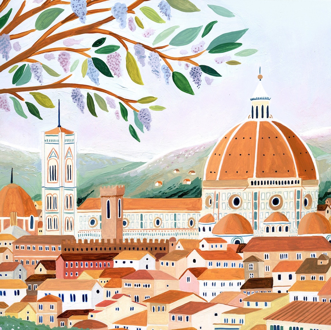 Florence Santa Maria Del Fiore Cathedral Travel Poster - Image 2