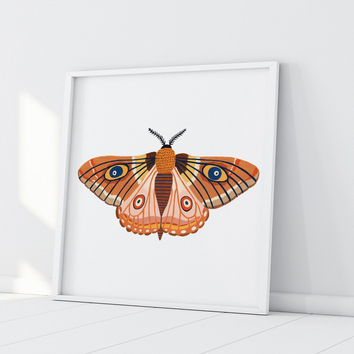 Autumn Moth Art Print, Woodland Nursery Decor - Image 2