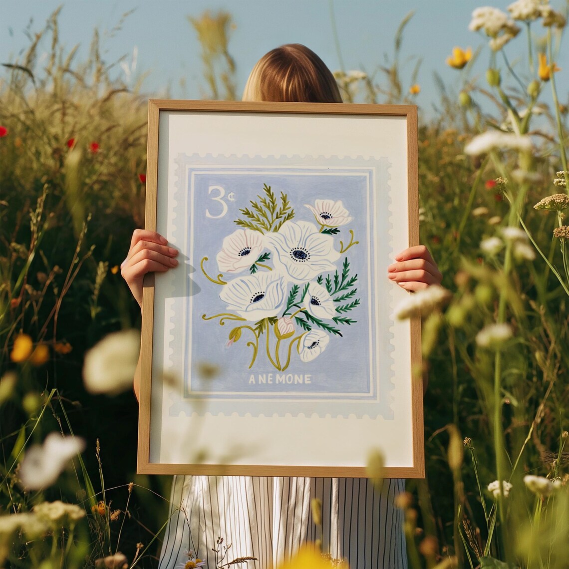 Anemone Vintage Floral Art Print, Botanical Poster - Image 2