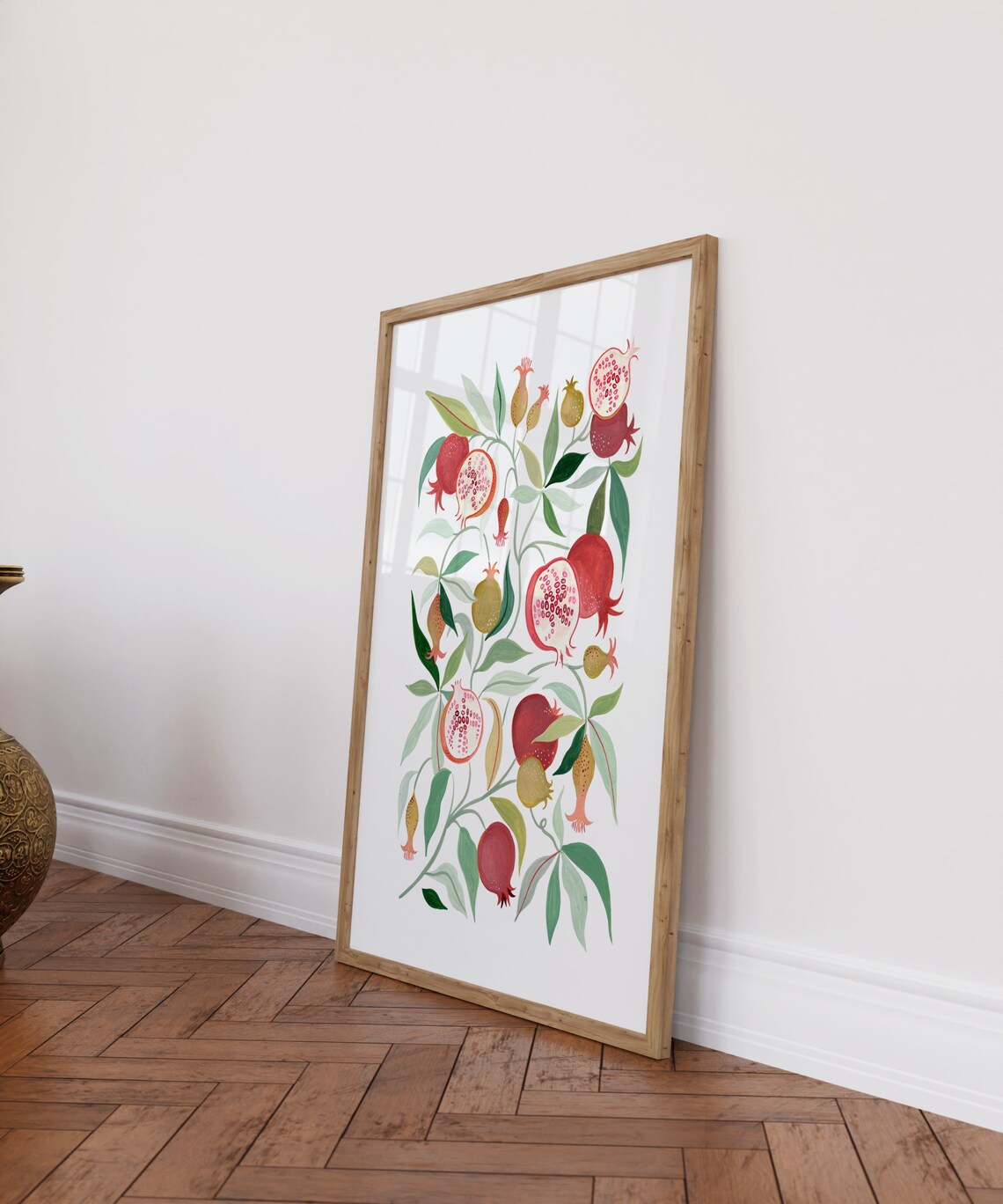 Pomegranate Botanical Art Print, Modern Farmhouse - Image 2