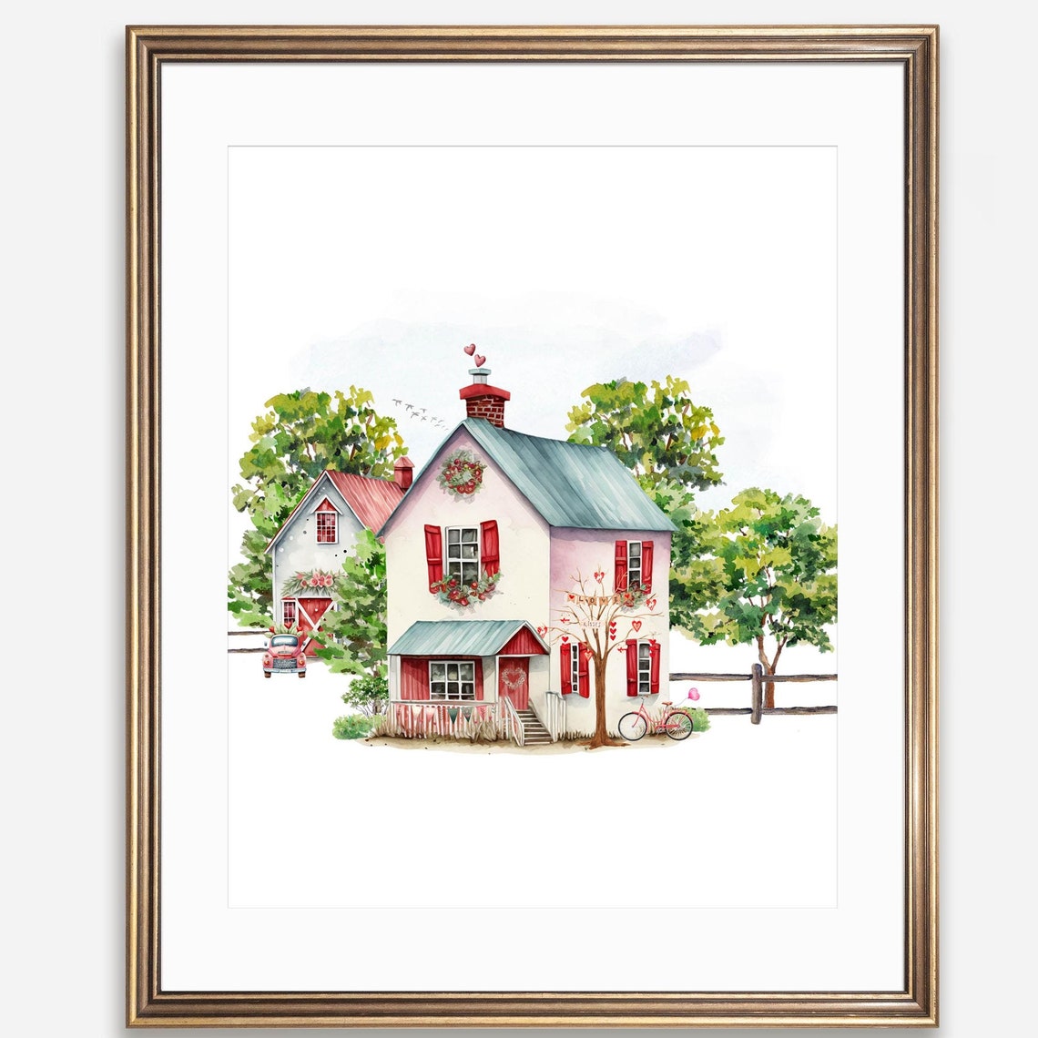 Valentine Farm Wall Art Country Decor 5x7 8x10 85x11 11x14 16x20 Farmhouse Sign Home Wall Art Diy Holiday Decor Valentine Sign