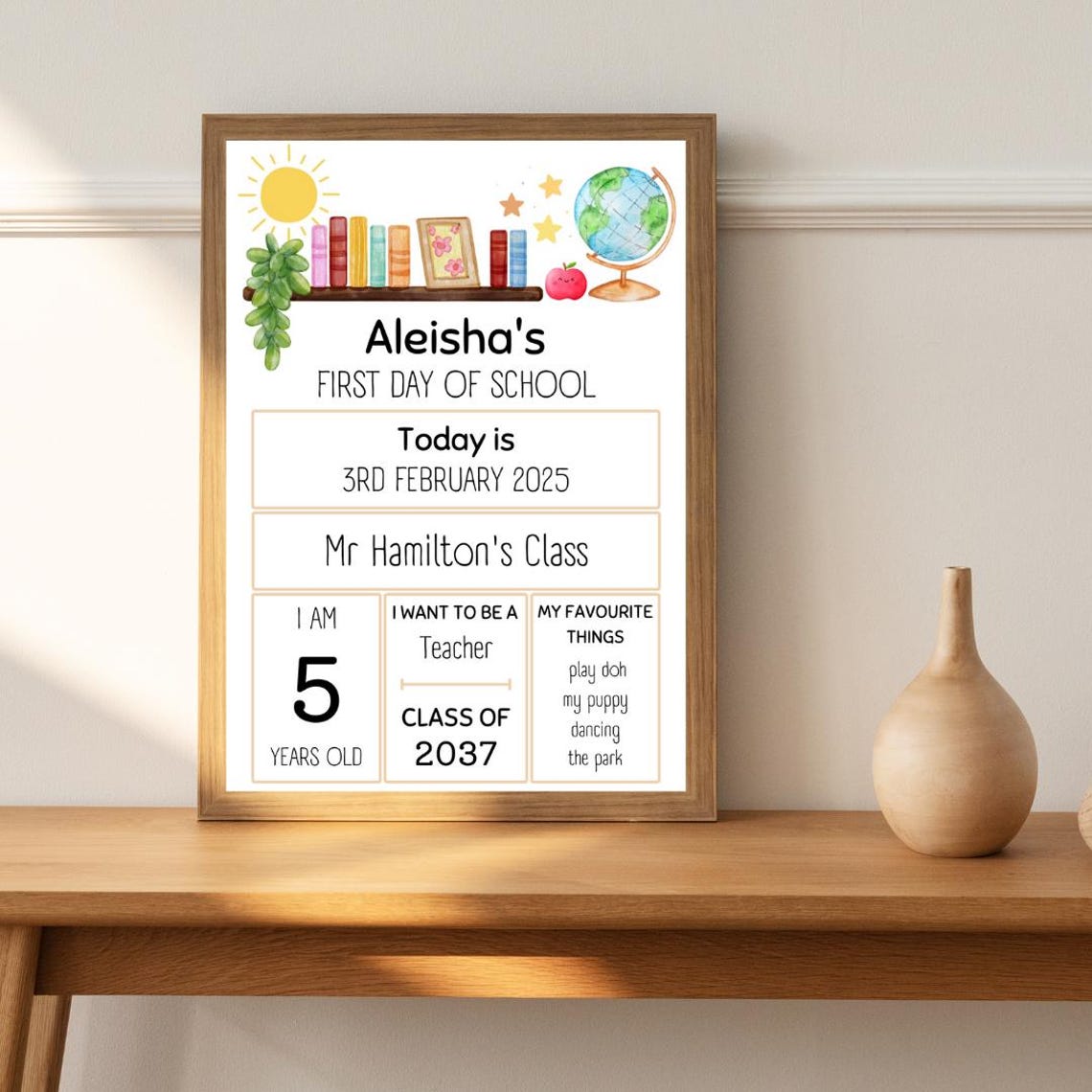 Editable First Day Of School Sign Back To School Sign Last Day Of School Sign First Day Of Kindergarten Sign First Day Of Preschool Sign - Image 2