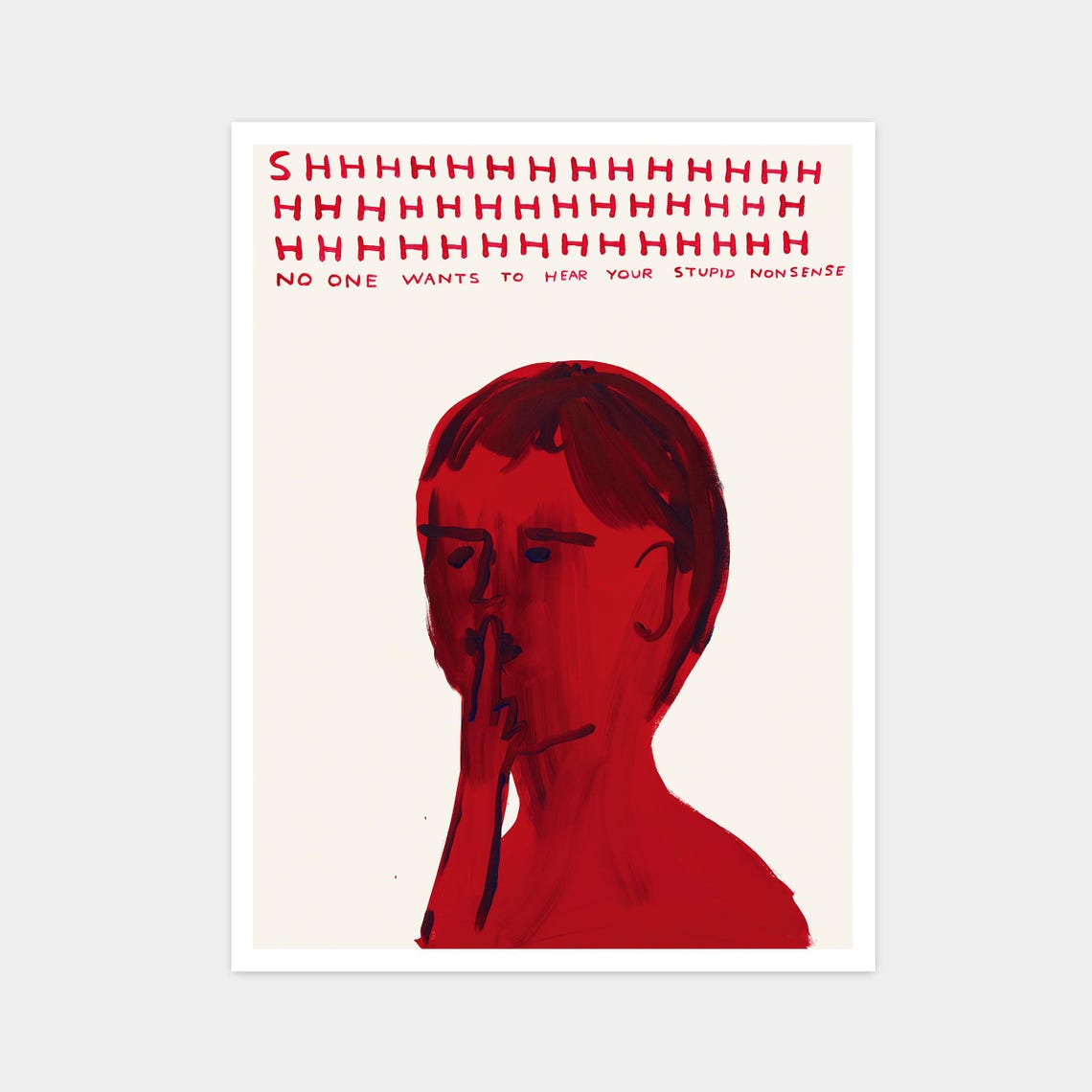 Shhh Art Print, Minimal Home Decor