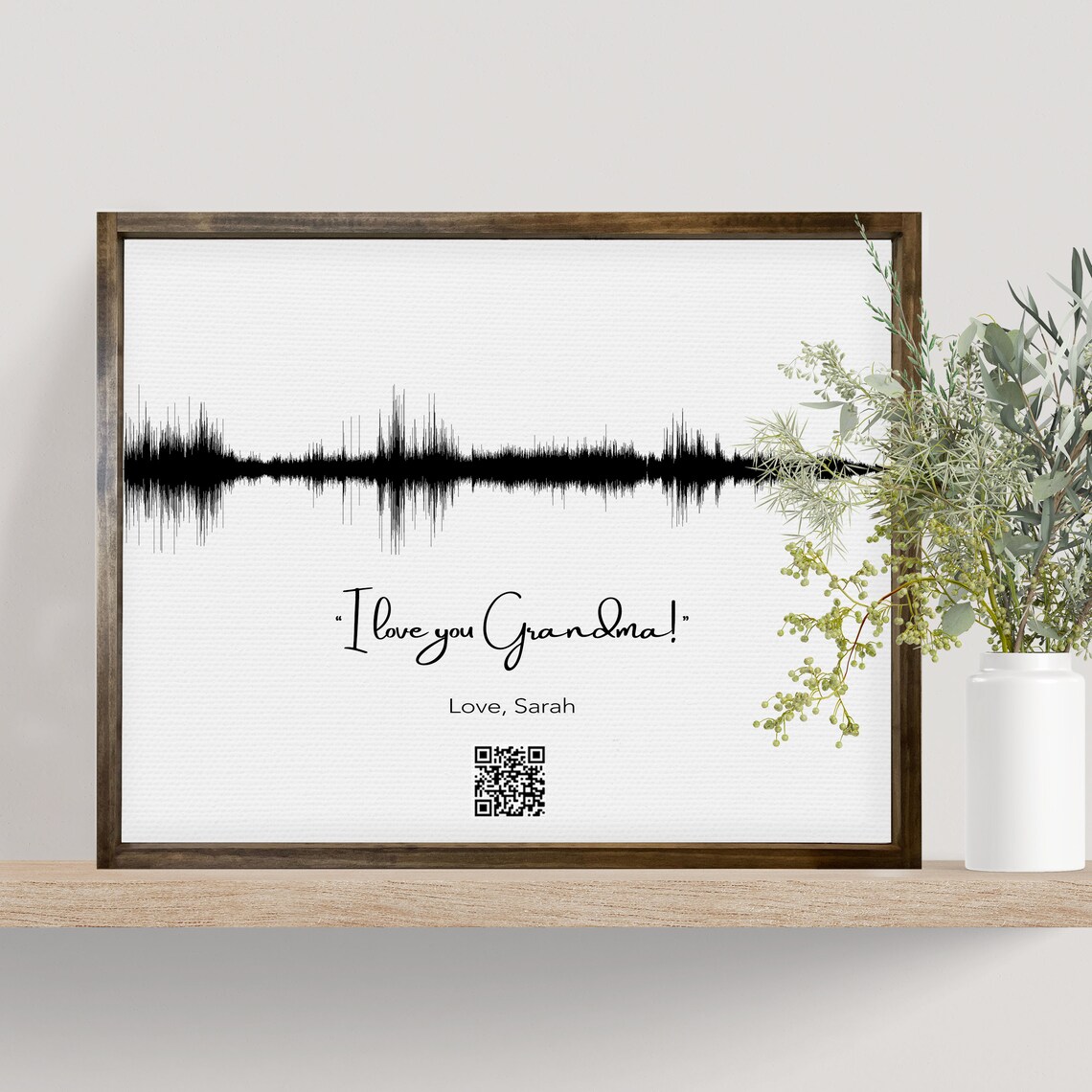 Soundwave Art QR Code Memorial Voicemail Gift