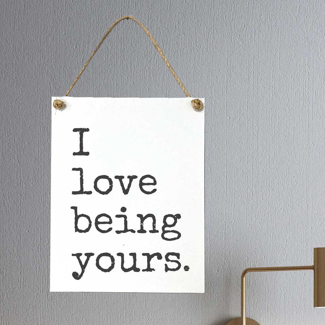 I Love Being Yours Typewriter Style Romantic Love Quote Poster - Image 2