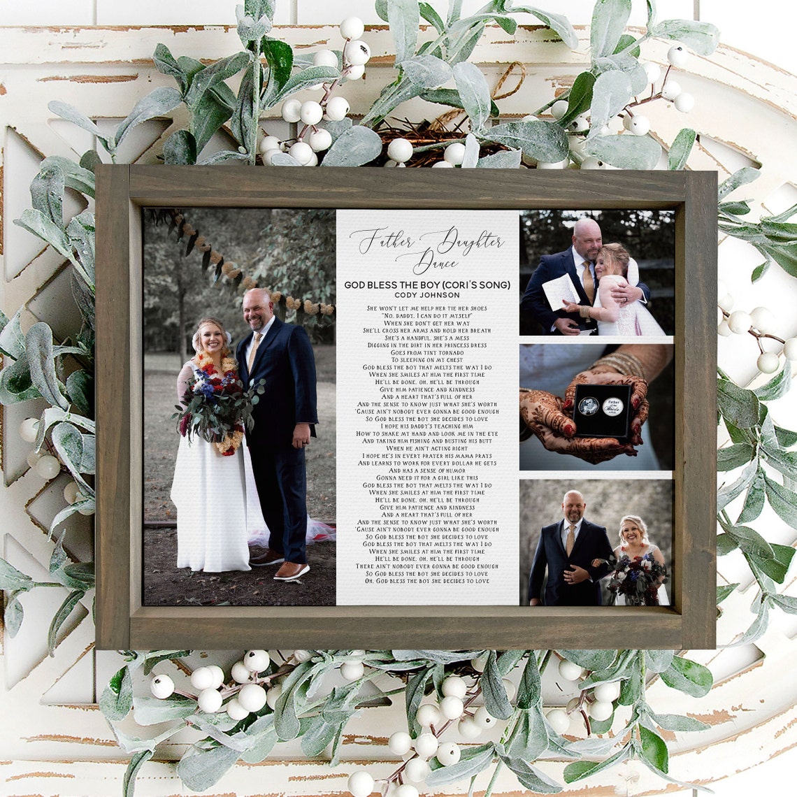 Father Daughter Dance I Loved Her First Wedding Song Poem Photo Poster - Image 2