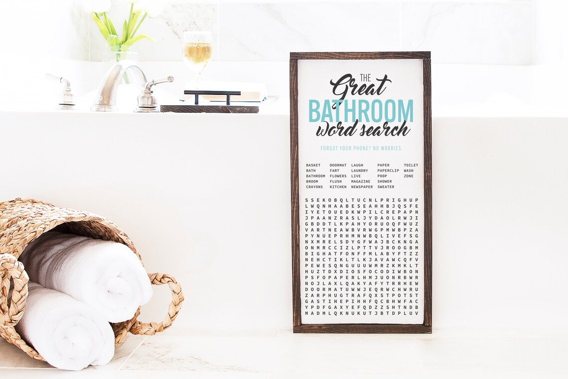 The Great Bathroom Word Search Puzzle Funny Toilet Humor Poster - Image 2
