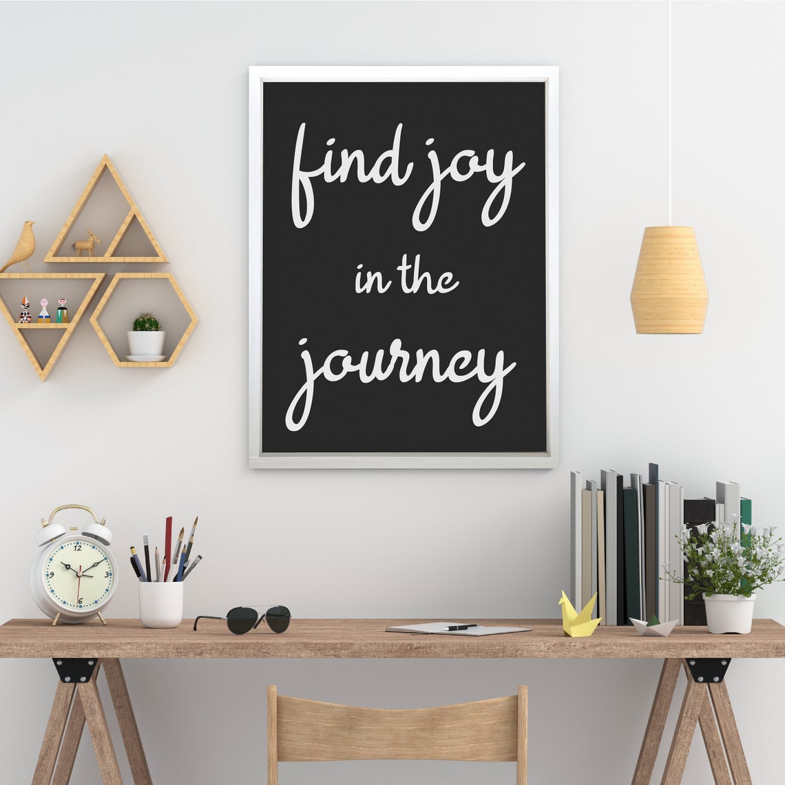 Find Joy in the Journey Inspirational Script Farmhouse Poster - Image 3