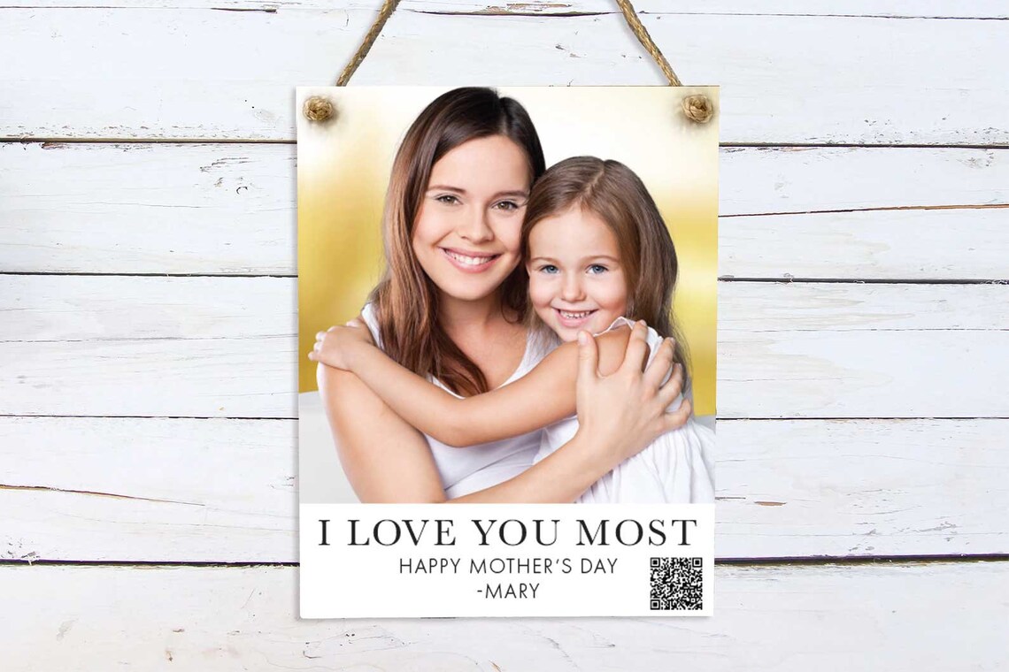 Voice Recording Gift With QR Code, Photo Poster Print - Image 2