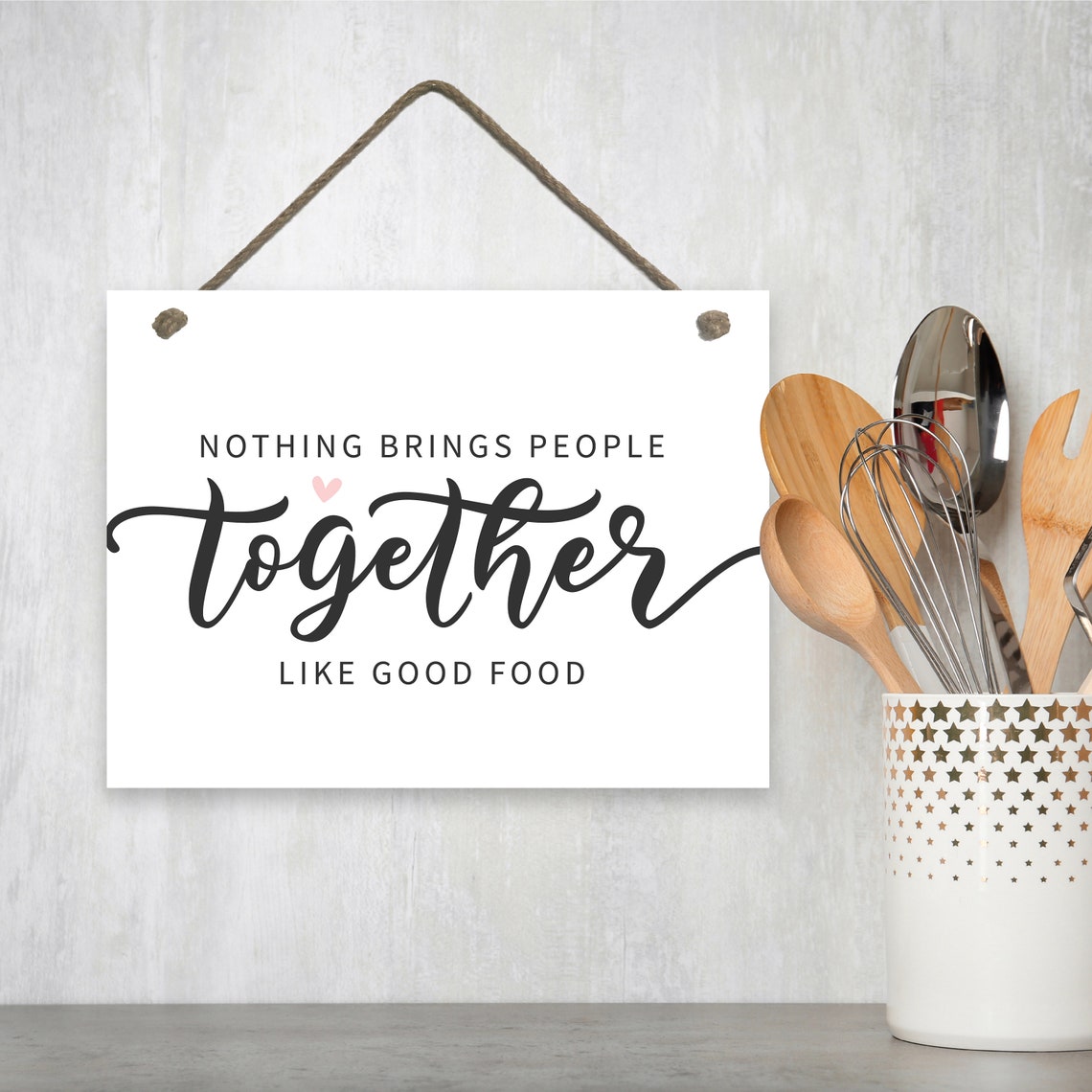 Nothing Brings People Together Like Good Food Kitchen Poster - Image 2