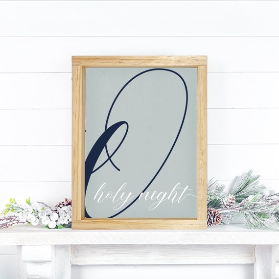 O Holy Night Religious Home Decor Christian Wall Hanging Psalm Bible Verse Signs Hymn Decor Christmas Church Decor