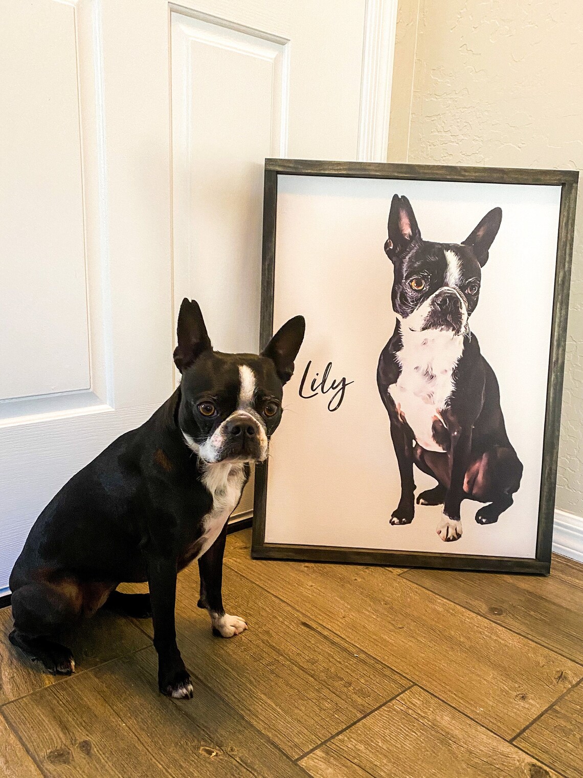 Personalized Dog Portrait, Oil-Effect Art Print