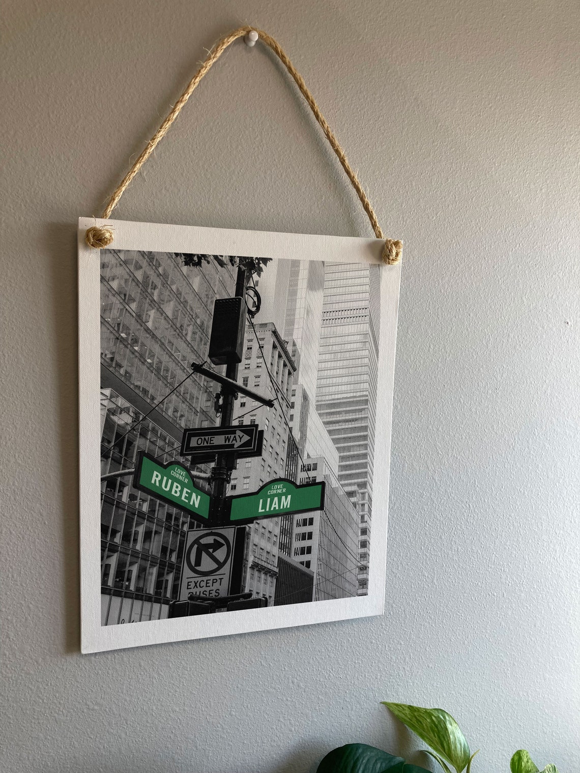 Intersection Of Love Custom Street Sign Corner Couples Photo Poster - Image 2