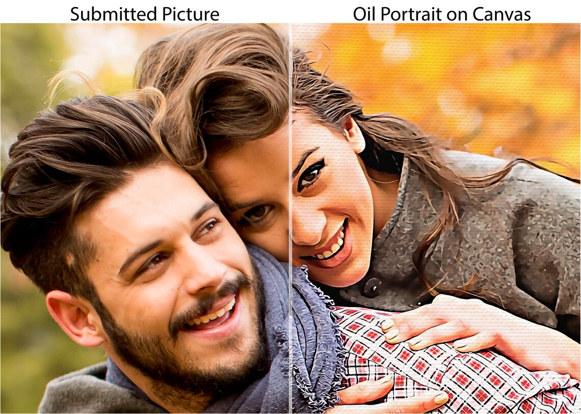 Personalized Oil-Effect Portrait Wall Art Print - Image 3