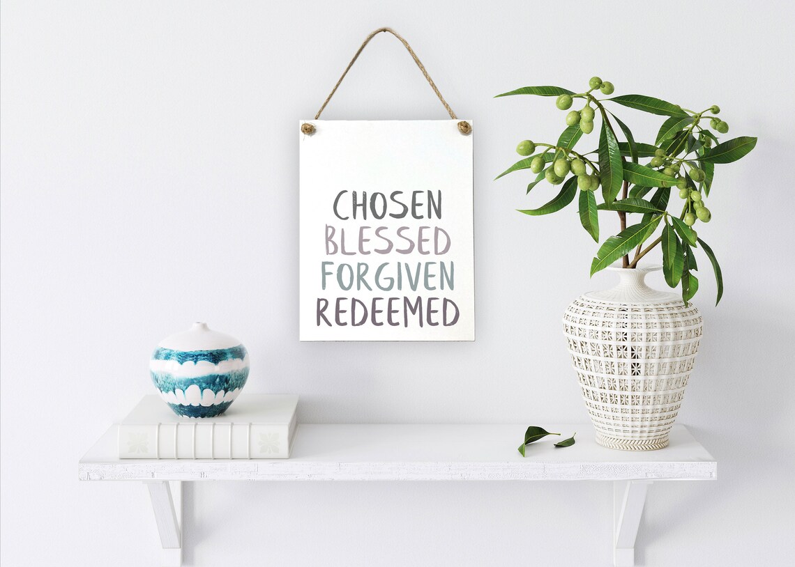 Chosen Blessed Forgiven Redeemed Easter Decor - Image 2