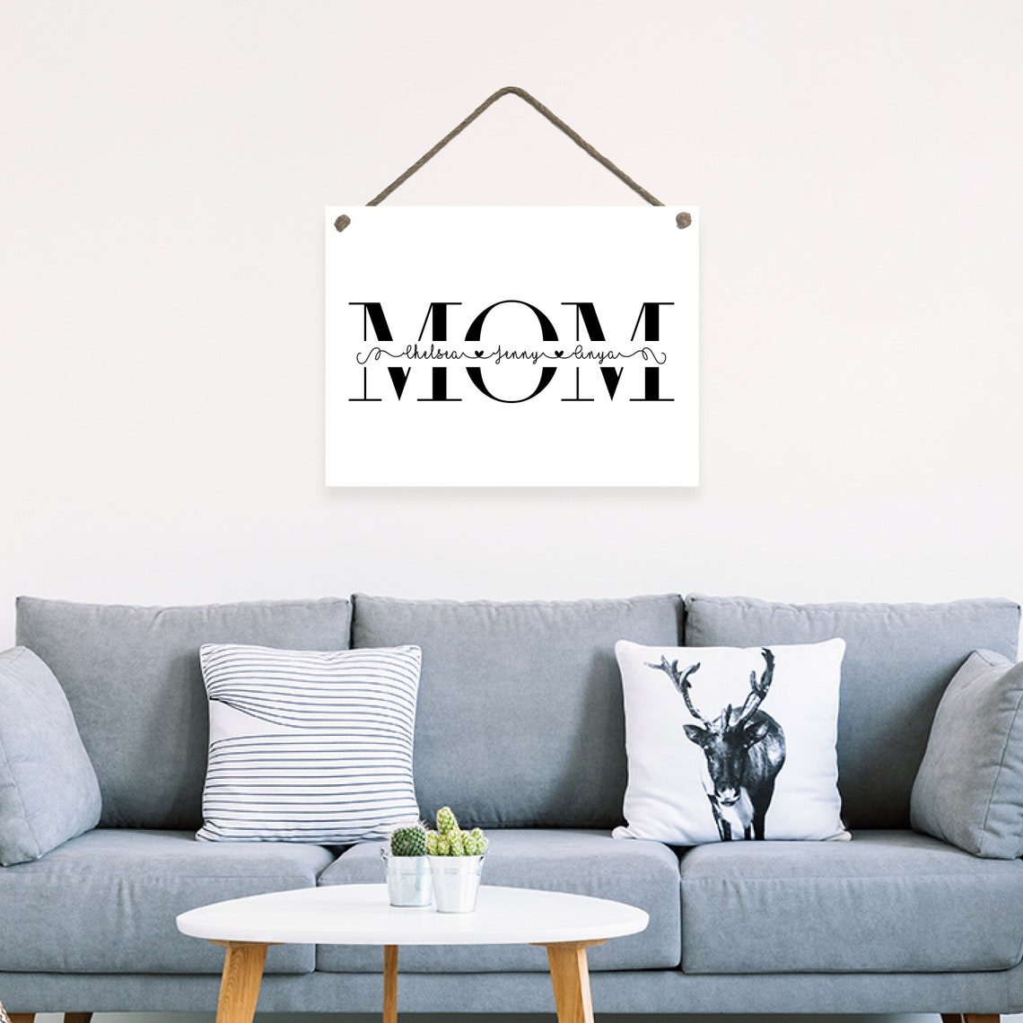 Personalized Mom Names Sign Custom Kids Names Mothers Day Poster - Image 2