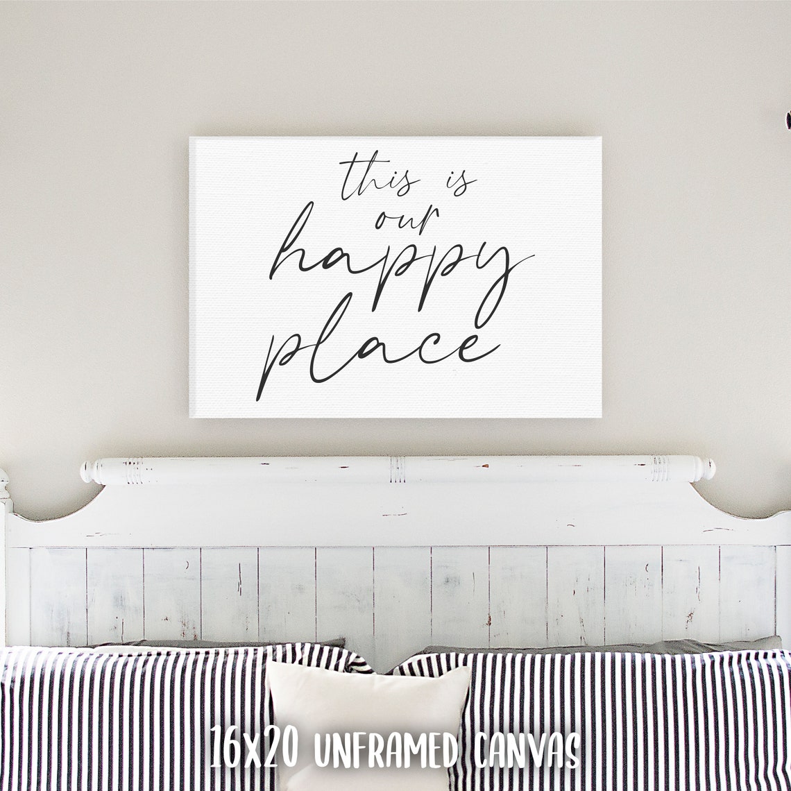 This Is Our Happy Place Modern Script Farmhouse Living Room Poster - Image 3