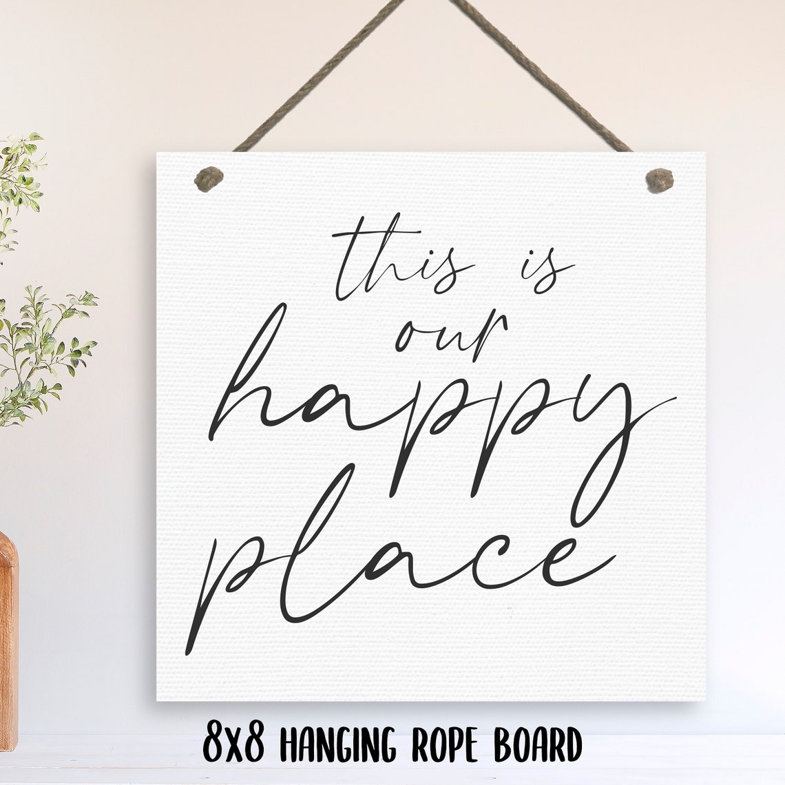 This Is Our Happy Place Modern Script Farmhouse Living Room Poster - Image 2