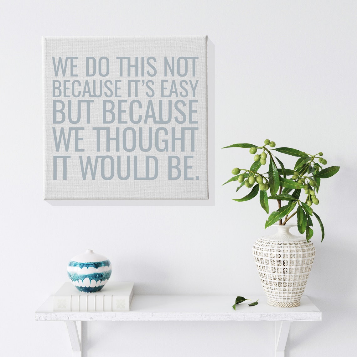 We Do This Not Because It's Easy Funny Framed Office Quote Poster - Image 3