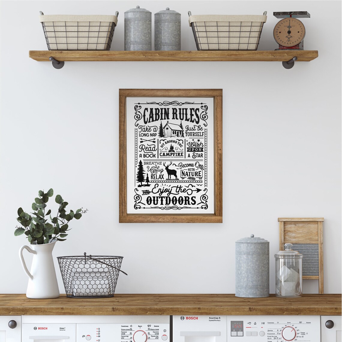 Cabin Rules Summer-Themed Farmhouse Decor - Image 3