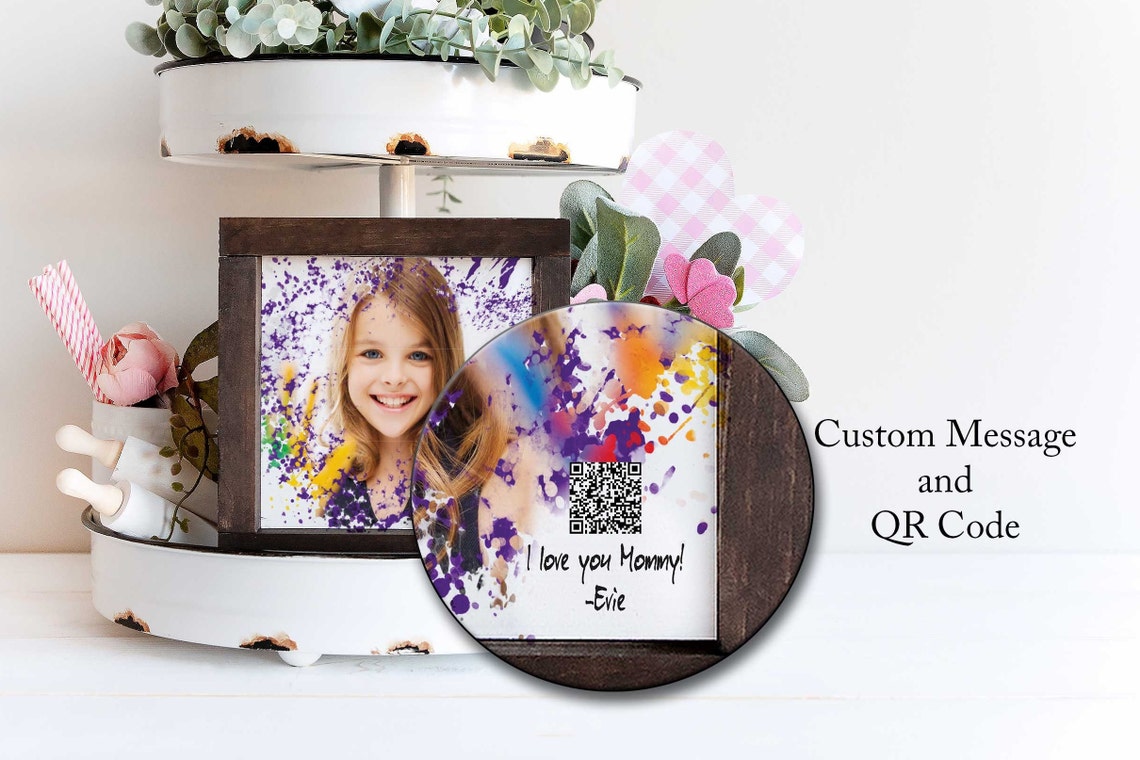 Personalized Photo Voice Recording QR Code Framed Kids Gift Poster - Image 3
