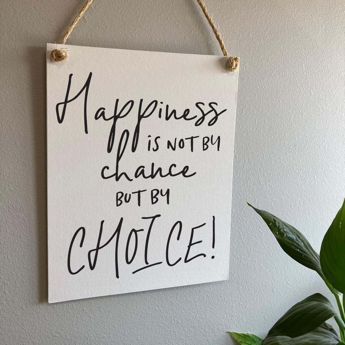 Happiness Is Not By Chance But By Choice Script Quote Poster - Image 2