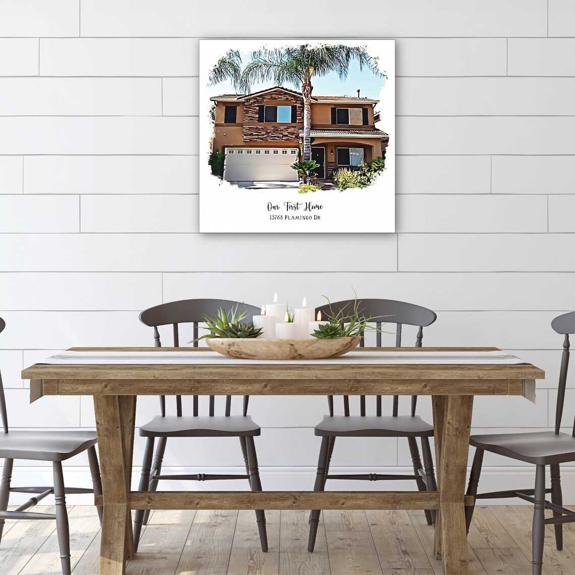 Our Life Our Story Our Home Custom First House Photo Portrait Poster - Image 3
